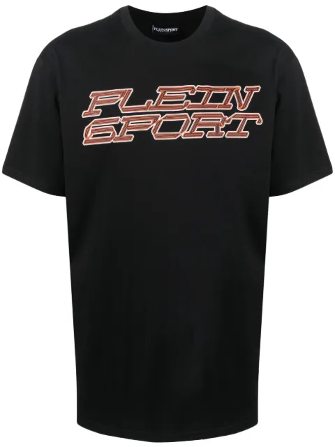 Plein Sport Tiger-print cotton T-shirt Black FACCMTK6431SJY001N