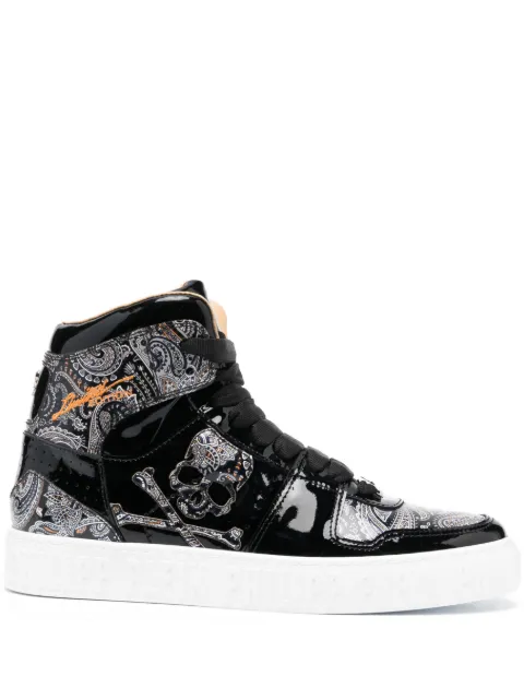 Philipp Plein Paisley high-top sneakers Black FACSWSC2697PLE077N
