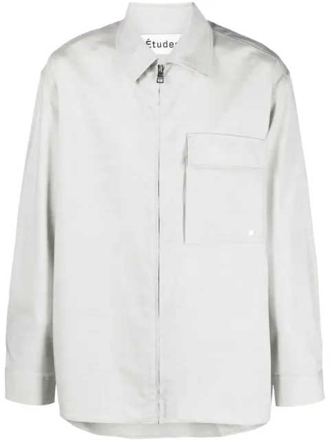 Études Studio zip-up long-sleeve shirt Grey E23MM380E00181