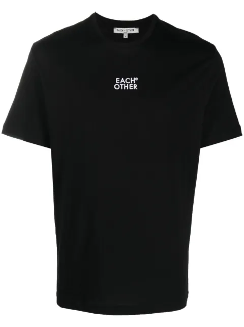 Each X Other logo-embroidered cotton T-shirt Black SS23A11044