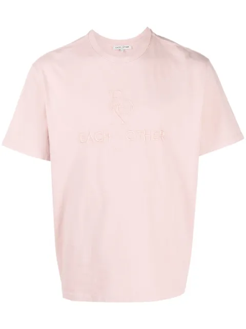 Each X Other logo-embroidered cotton T-shirt Pink SS23A11042