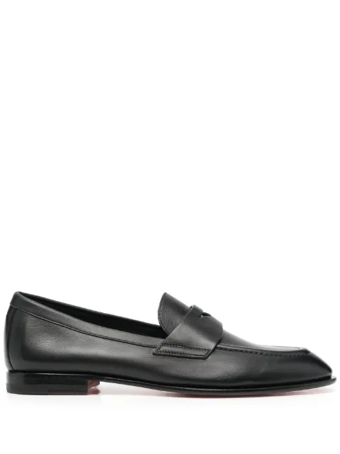 Santoni penny leather loafers Black WUSF59962HAFS