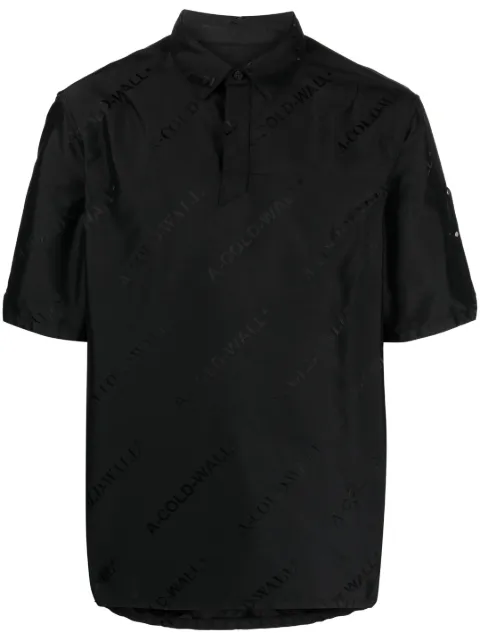 A-COLD-WALL* logo-print short-sleeve shirt Black ACWMSH084