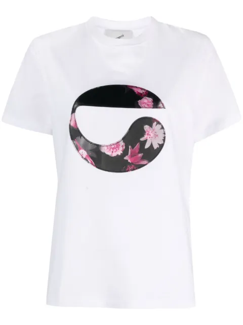 Coperni floral logo-patch T-shirt White COPJS59504