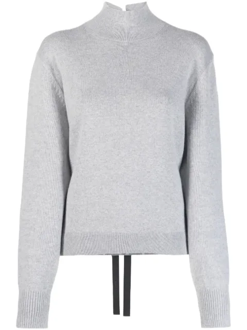 FENDI tied-back knitted pullover Grey FZX934ANJJ