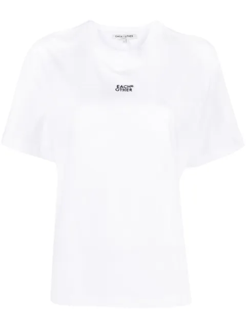Each X Other logo-print cotton T-shirt White SS23G11044