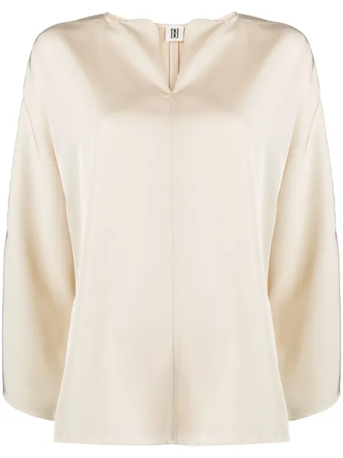 By Malene Birger Calias V-neck blouse Neutrals Q71875020Z