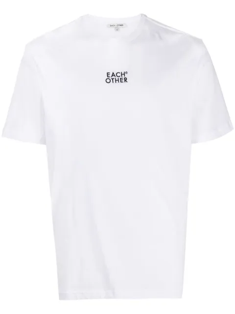 Each X Other logo-embroidered cotton T-shirt White SS23A11044