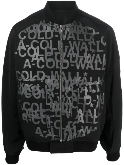 A-COLD-WALL* logo-print bomber jacket Black ACWMO156