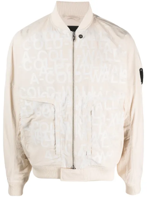 A-COLD-WALL* zip-fastening bomber jacket Neutrals ACWMO156