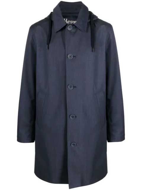 Herno single-breasted parka jacket Blue IM000311U33367