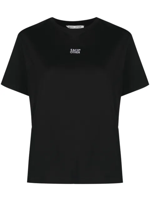 Each X Other logo-print crew-neck T-shirt Black SS23G11044