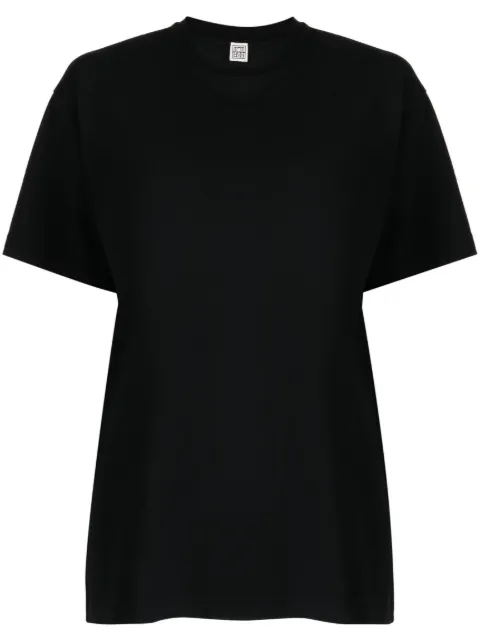 TOTEME crew-neck cotton T-shirt Black 2325043786200