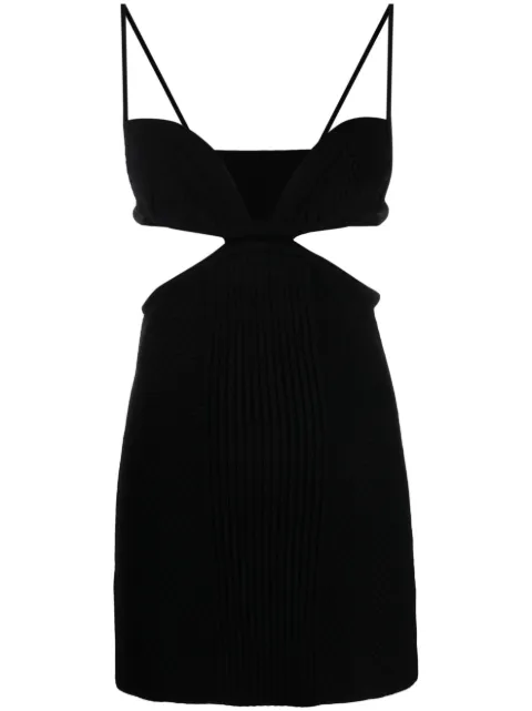 Off-White cut-out ribbed-knit minidress Black OWHI080S23KNI0011000
