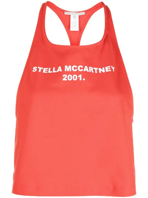Stella McCartney logo-print tank top Red S7D431900