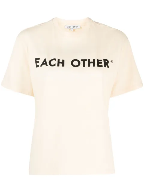 Each X Other logo-print cotton T-shirt Yellow SS23G11039