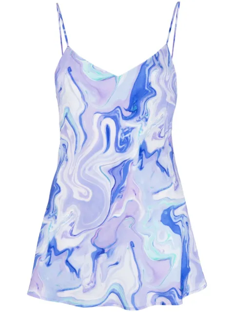 BCBG Max Azria marbled-pattern sleeveless top Purple SRT239VI11