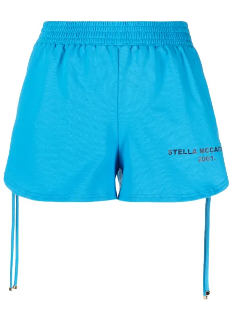 Stella McCartney side drawstring-fastening shorts Blue S7N101900