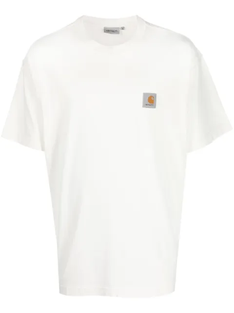 Carhartt WIP Nelson logo-patch short-sleeve cotton T-shirt Neutrals I029949