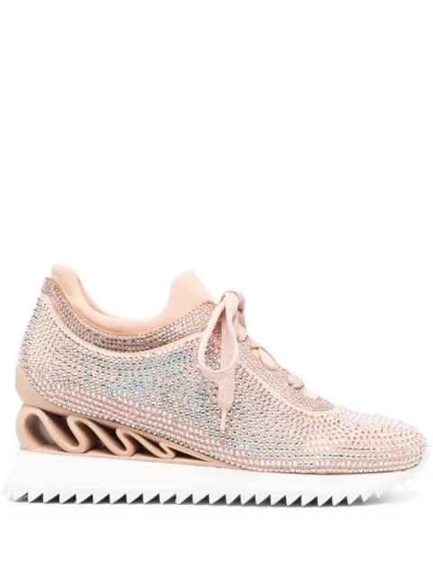 Le Silla Reiko Wave crystal-embellished sneakers Pink 6803P040H1PPSSA