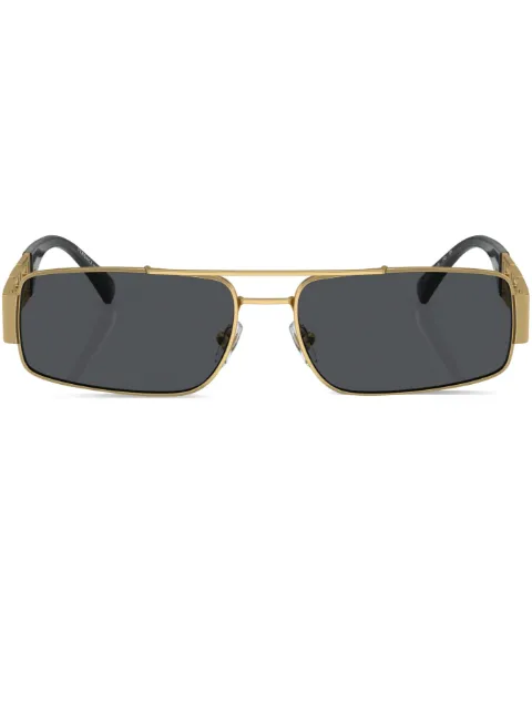 Versace Eyewear Greca-detail rectangle-frame sunglasses Gold VE2257100287