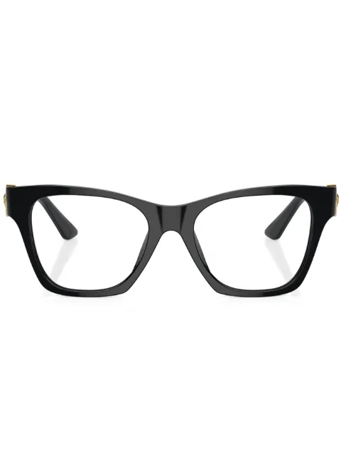 Versace Eyewear Medusa-plaque square-frame glasses Black VE3341UGB1