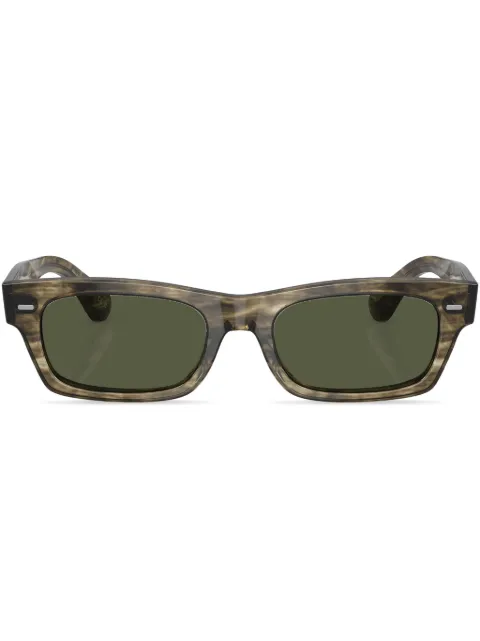 Oliver Peoples Davri rectangle-frame sunglasses Green OV5510SU173552