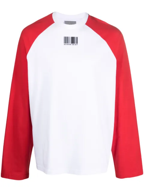 VTMNTS colour-block cotton jumper White VL16LS140R