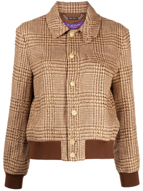 Ralph Lauren Collection plaid-check bomber jacket Brown 290910793001