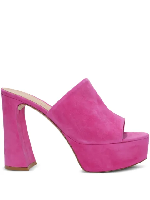 Gianvito Rossi suede platform sandals Pink G1699070RICCAM