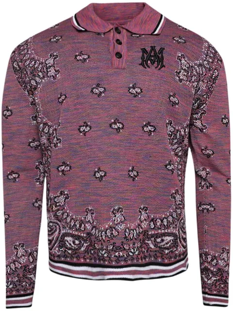AMIRI Space Dye bandana polo shirt Purple PS23MKL017510