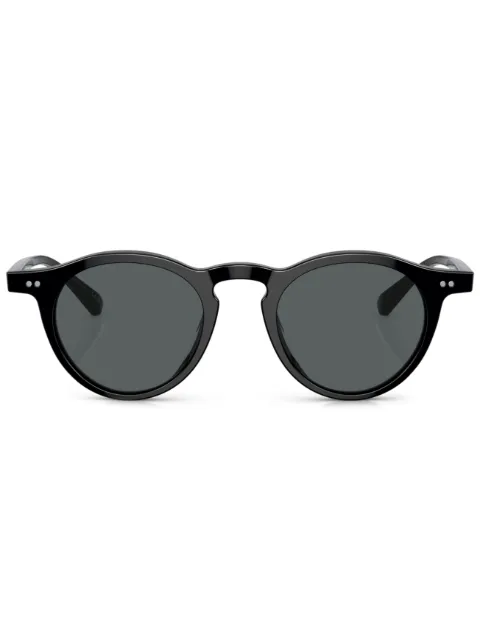 Oliver Peoples square-cut round-frame sunglasses Black OV5504SU1731P2