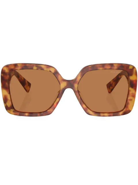Miu Miu Eyewear tinted-lenses square-frame sunglasses Green SMU10Y4BW2Z1