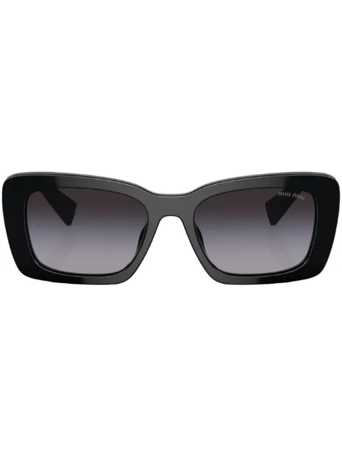 Miu Miu Eyewear logo-plaque square-frame sunglasses Black MU07YS1AB5D1