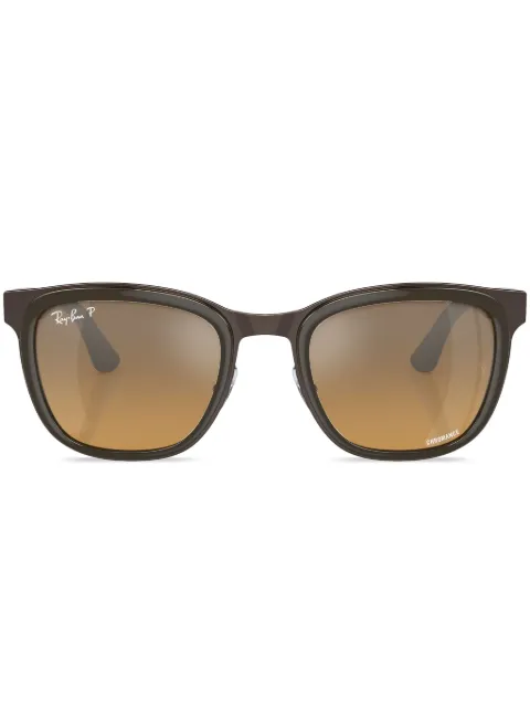 Ray-Ban Clyde round-frame sunglasses Brown RB37099259A2