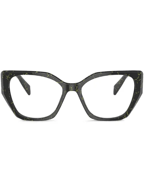 Prada Eyewear geometric frame glasses Black SPR18WV19D1O1