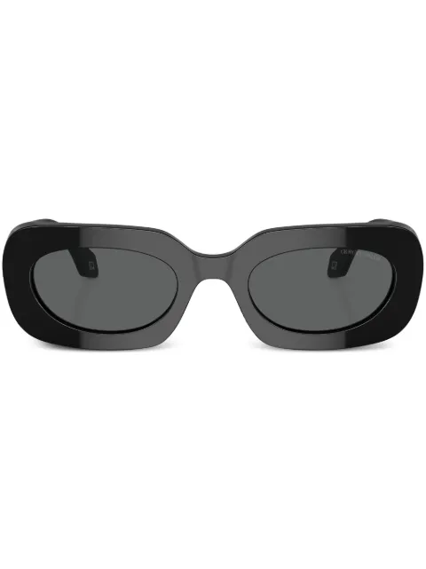 Giorgio Armani logo-print square-frame sunglasses Black AR81825875B1