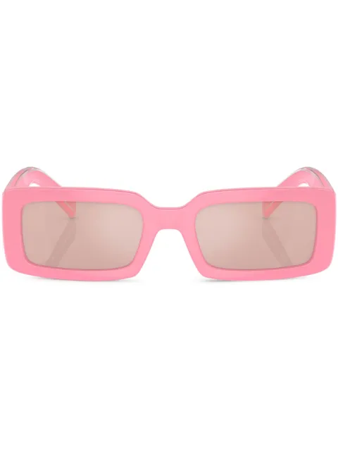 Dolce & Gabbana Eyewear logo-print rectangle-frame sunglasses Pink DG618732625