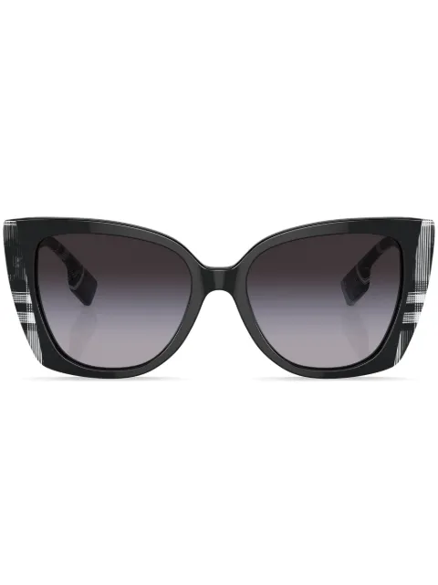 Burberry Eyewear oversized check-print sunglasses Black BE439340518G