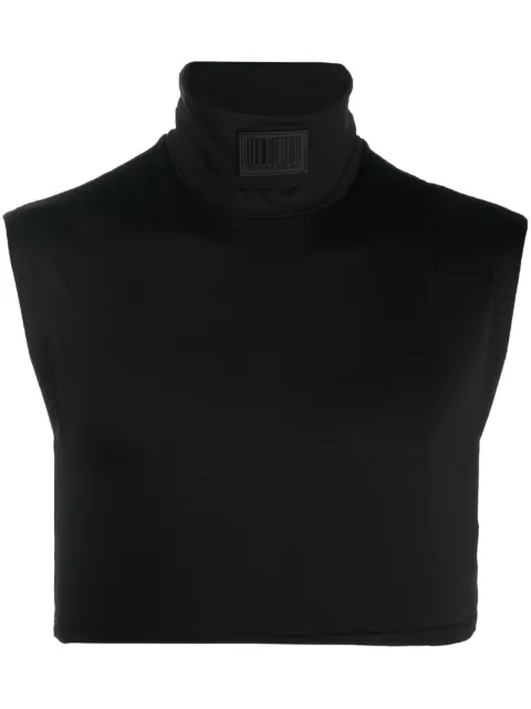 VTMNTS logo-patch cropped vest Black VL16TO160B