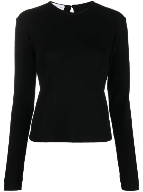 Ioana Ciolacu plain open-back sweatshirt Black ID22BL03