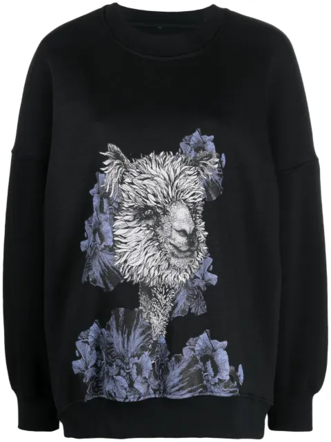 Ioana Ciolacu graphic-print jumper Black ID20SW01