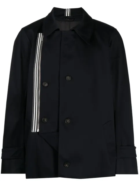marina yee asymmetric cotton jacket Black MYZIPPERJACK