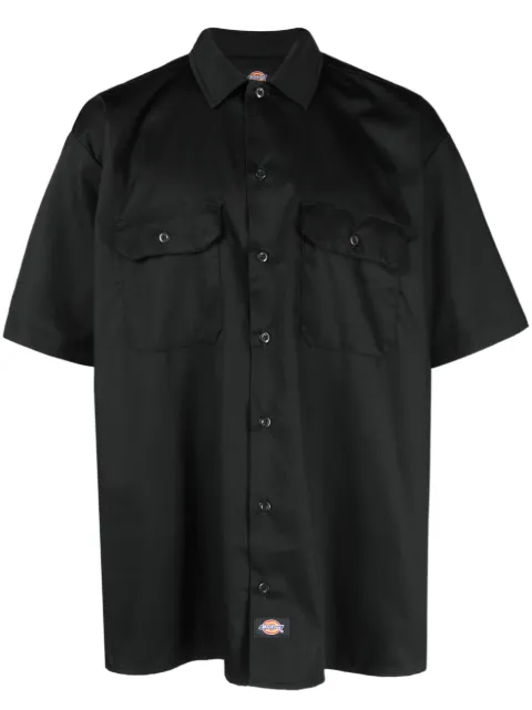 DICKIES logo-patch short-sleeved shirt Black DK0A4XK7