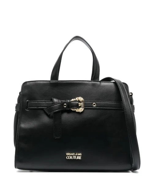 Versace Jeans Couture logo-plaque tote bag Black 74VA4BFMZS412
