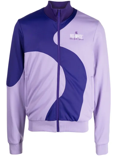 Off-White colour-block track jacket Purple OMBD046S23FAB0013801