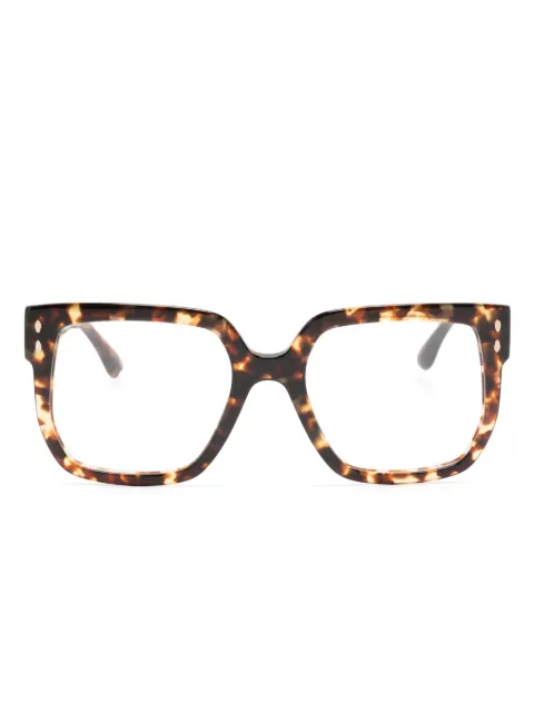 Isabel Marant Eyewear tortoiseshell square-frame glasses Brown IM0128