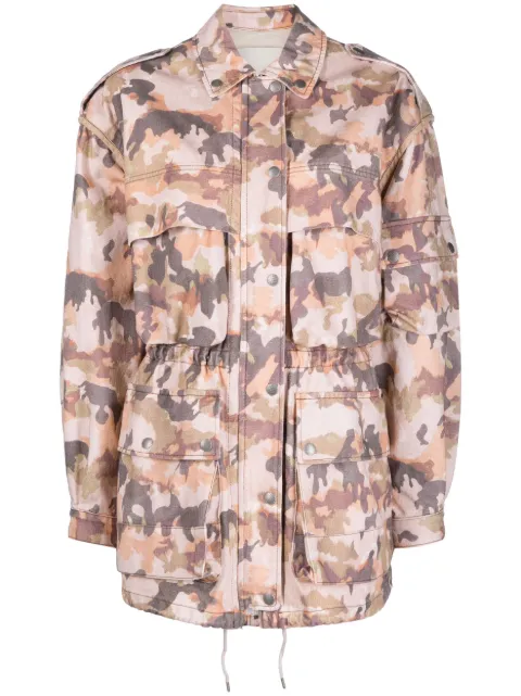 ISABEL MARANT Elize camouflage-print cotton jacket Neutrals VE0067FAA2G03I