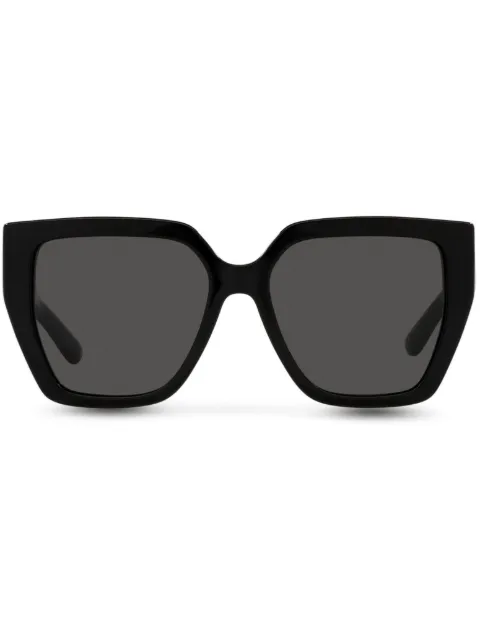 Dolce & Gabbana Eyewear square-frame logo-arm sunglasses Black VG443FVP187