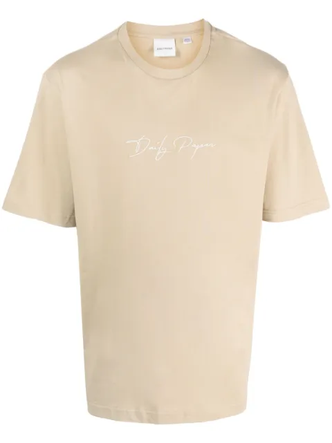 Daily Paper embroidered logo T-shirt Neutrals 2312025